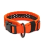 Preview: SOFTY Halsband | Länge: 40-46cm | Breite: 3,8cm | Farbe: orange/schwarz